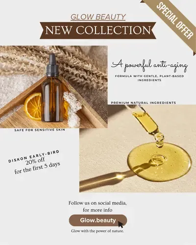 Email campaign new product Glow beauty