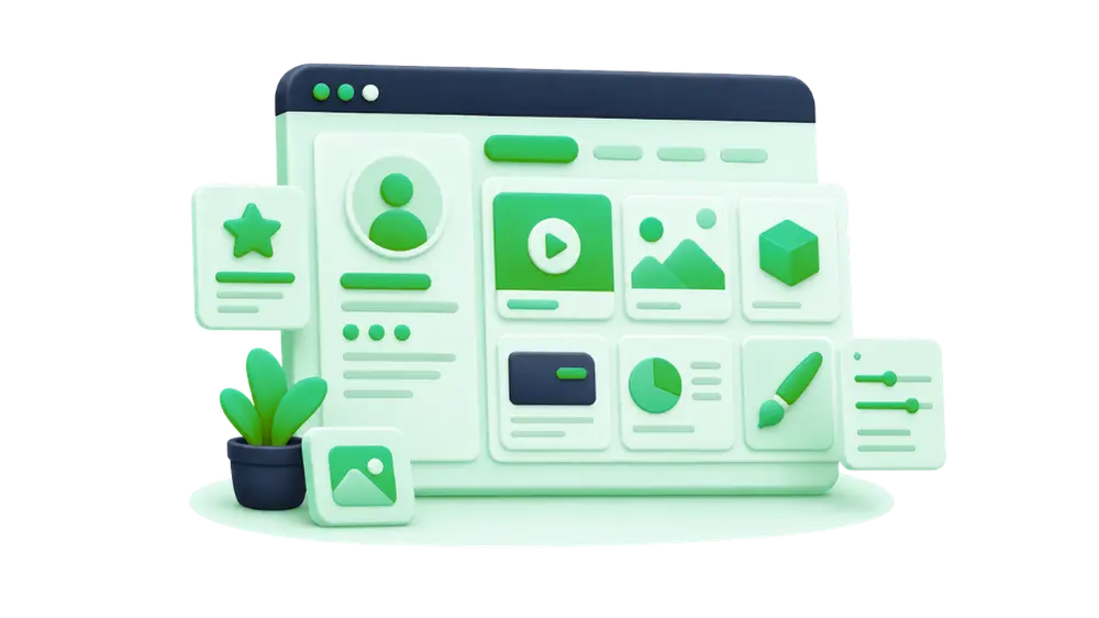 Ilustrasi Web Portfolio Builder Portolabs